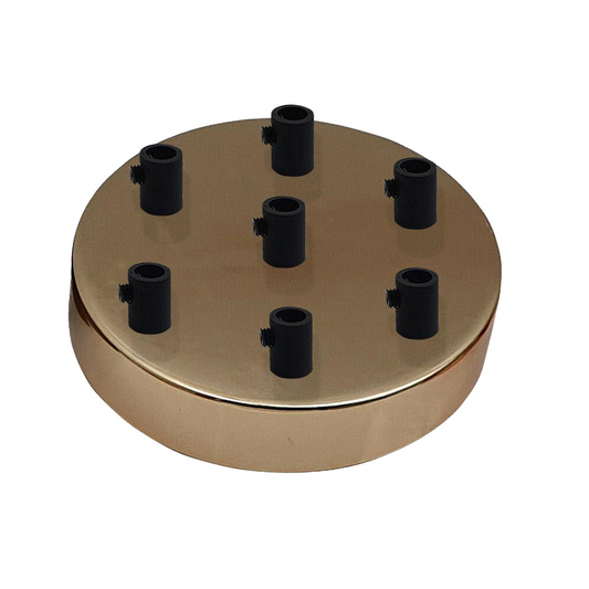 7 Outlet French Gold Metal Ceiling Rose 120x25mm~2795
