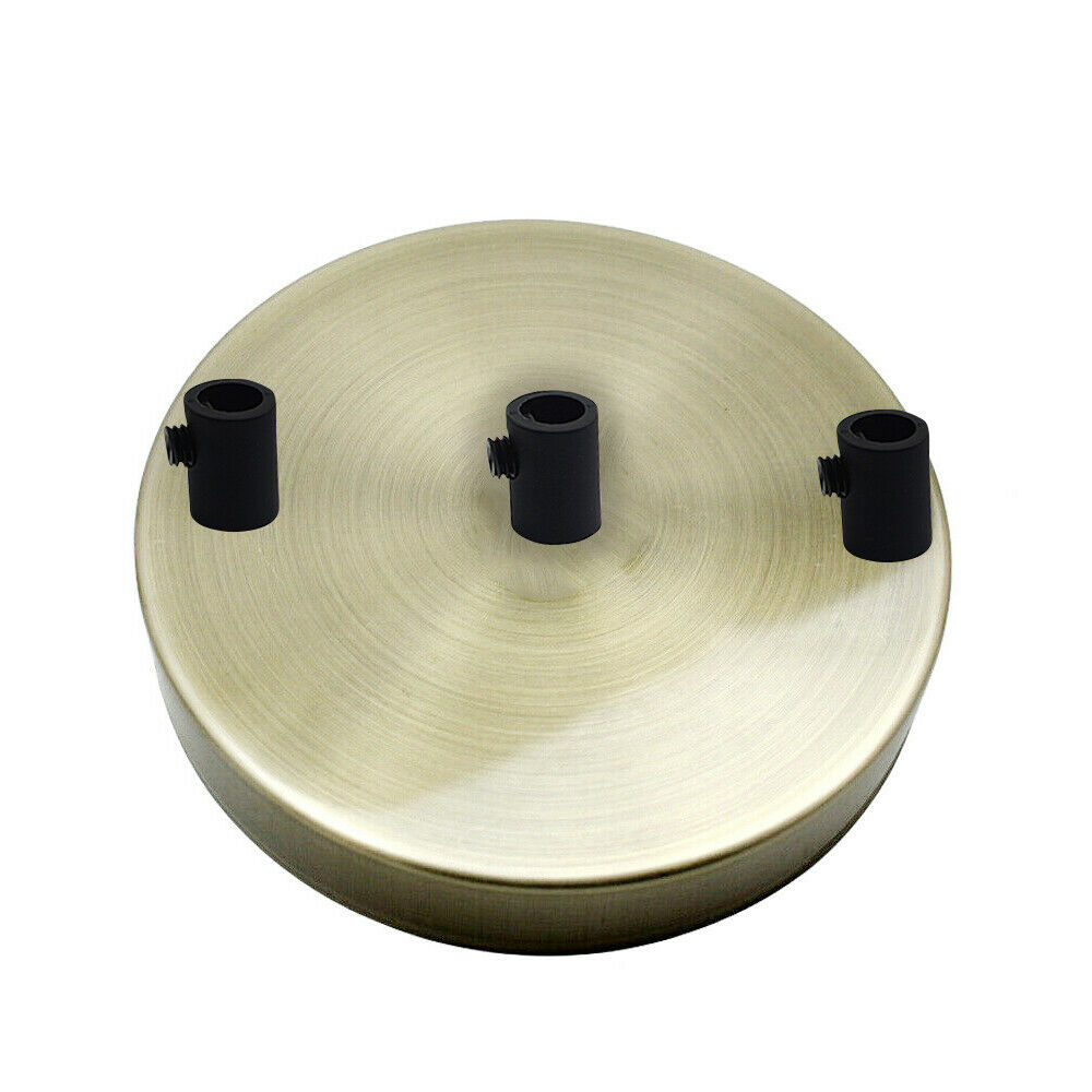 3 Outlet Green Brass Metal Ceiling Rose 120x25mm~2763