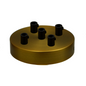 LEDSone industrial vintage 5 Outlet Yellow Brass Metal Ceiling Rose 120x25mm ~2752