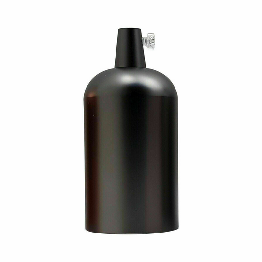 Smooth Holder Matt Black retro antique vintage lamp holder~2729