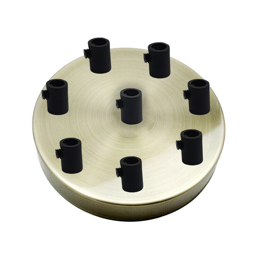 LEDSone Industrial Vintage 8 Outlet Green Brass Metal Ceiling Rose 120x25mm~2758