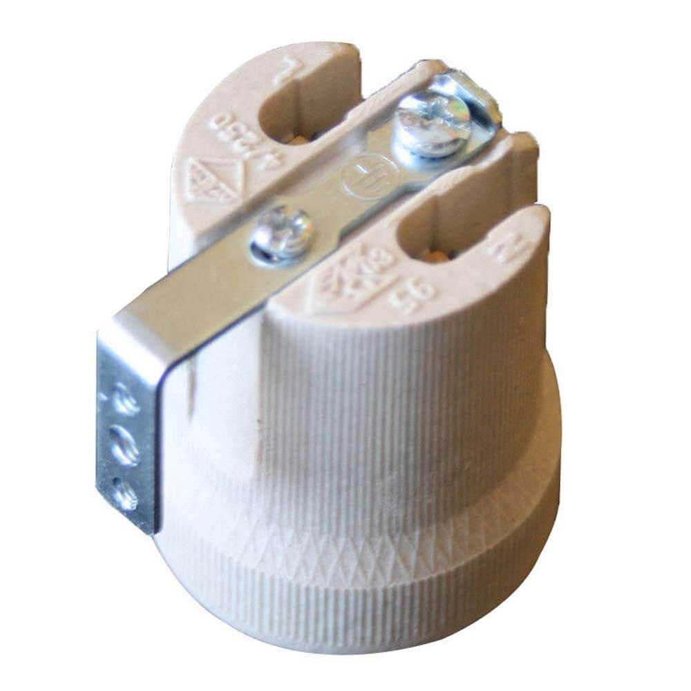CERAMIC Porcelain Type 5 ES E27 edison screw Heat Bulb Lamp Holder ~2962