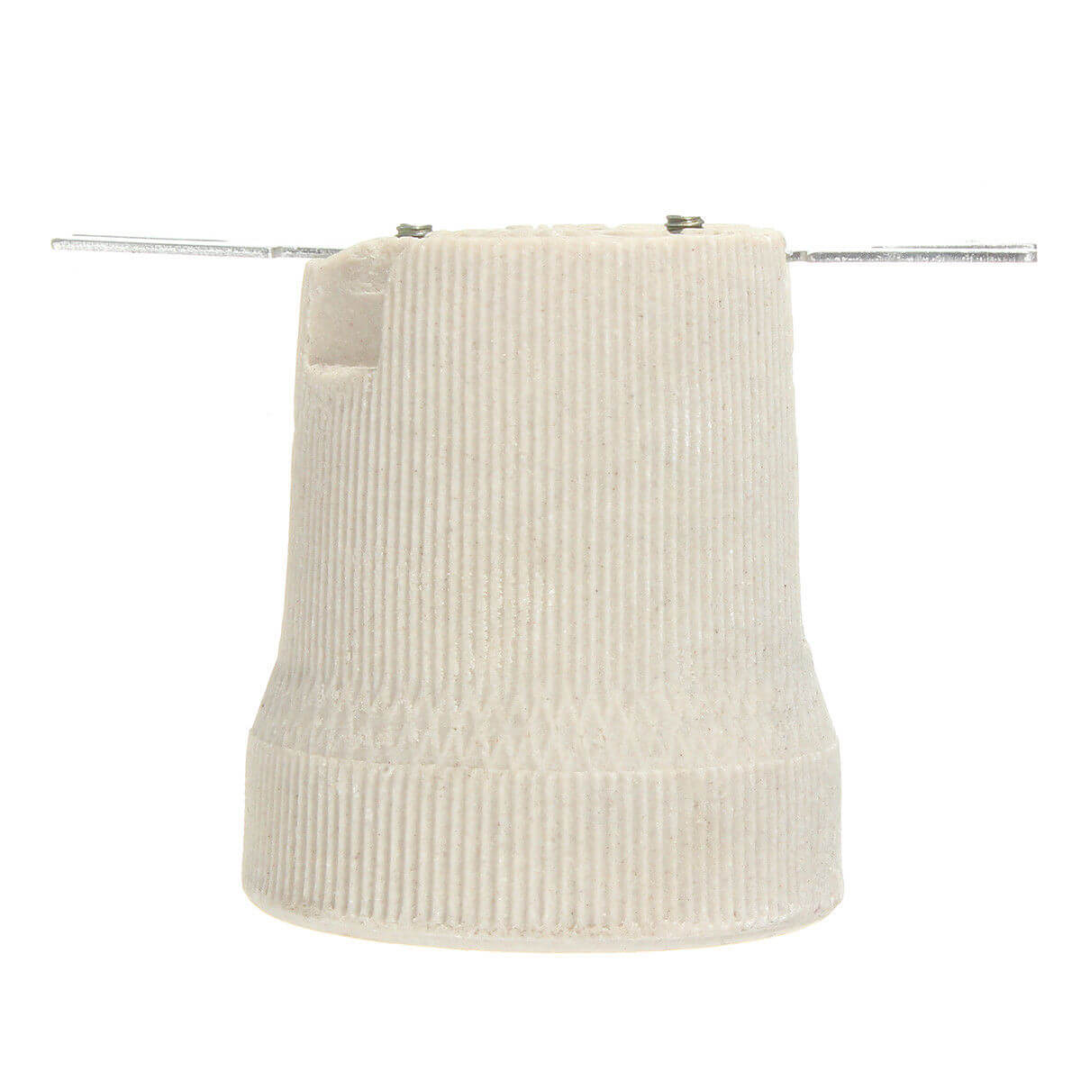 White Ceramic E27 Lamp Holder (High Heat Resistance) ~2966