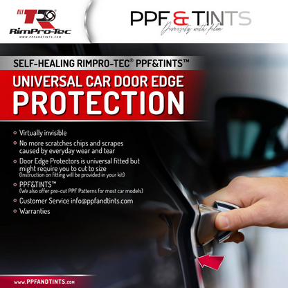 RimPro-Tec® PPF&Tints™ Universal Car Door Edge Guards With Apply Kit