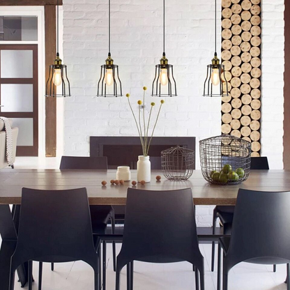 3 Pack Vintage Industrial Modern Retro Loft Cage Ceiling Lamp Cage Pendant Lights~3561