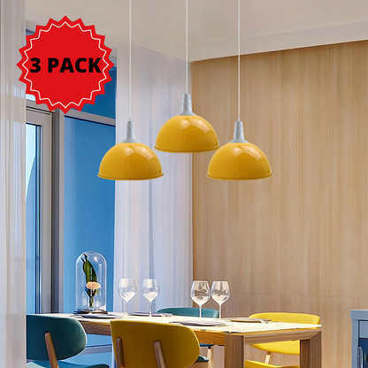 Adjustable Pendant Lights | 3 Pack | Yellow | UK ~3574