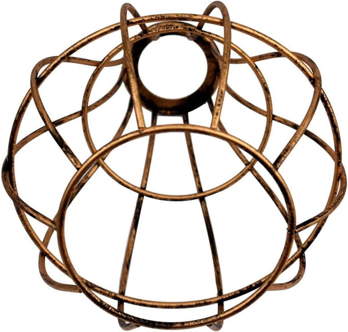 Wire Cage Brushed Copper Vintage Ceiling Light ~2847