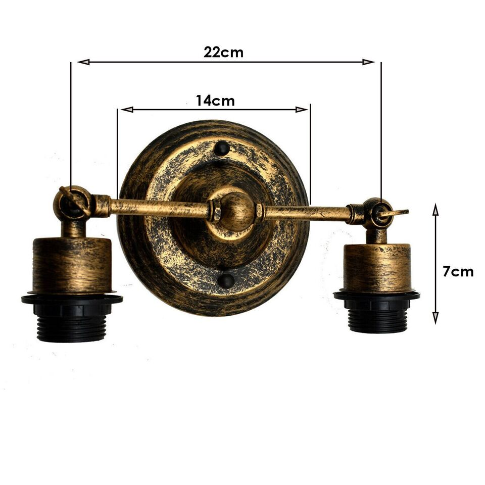 Modern Retro Brushed Silver Vintage Industrial Wall Mounted Lights Rustic Wall Sconce Lamps Fixture~2275