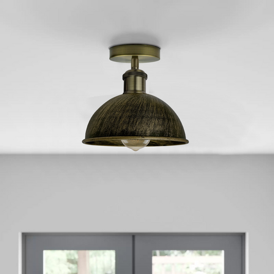 Retro Ceiling Light Shades In Brushed Brass~1784