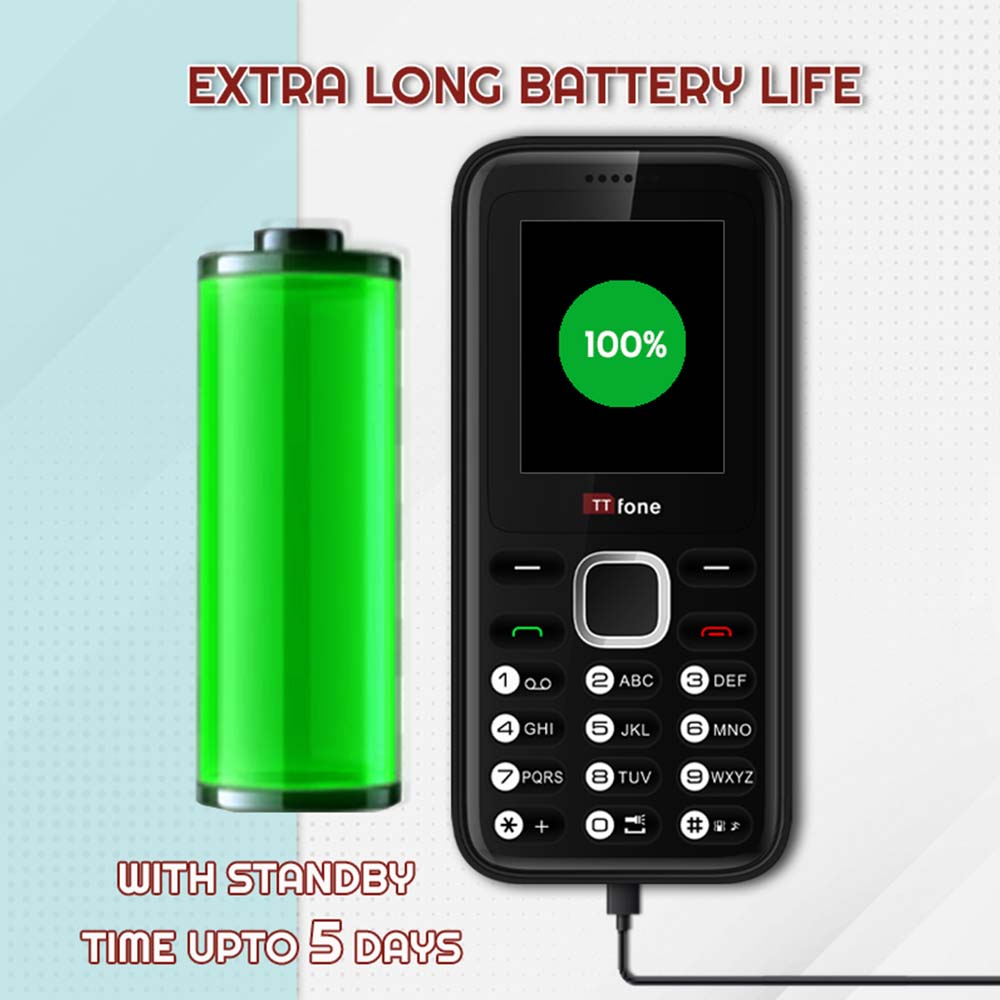 TTfone TT150 Red Dual SIM with Mains Charger