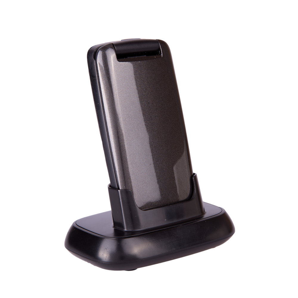 Bundle offer for TTfone Star TT300 Grey Flip Big Button Senior Mobile with Holster Nylon Case (TTCB4), Giff Gaff SIM Network