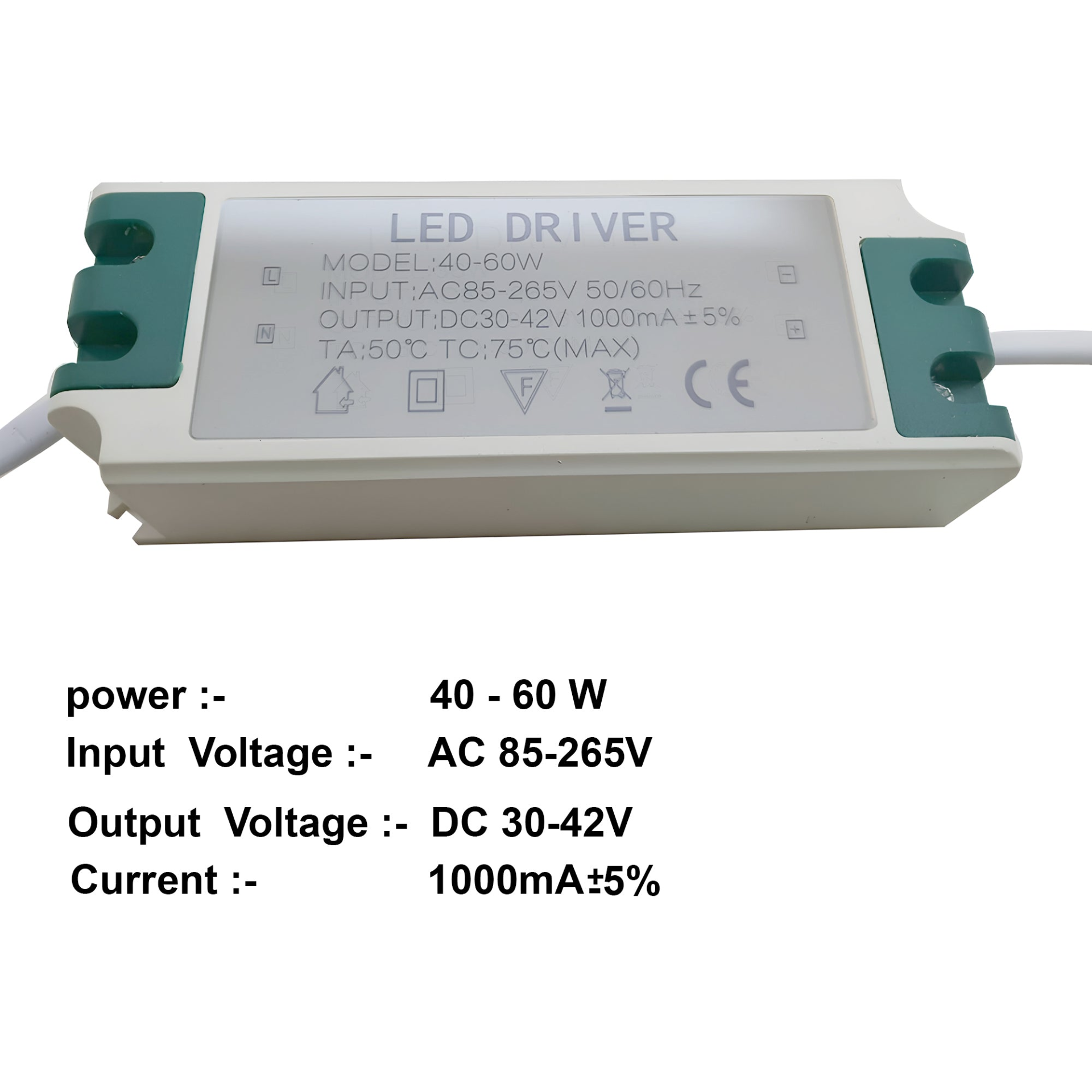 48W-60W  30-43V 1000mA LED Driver Power Supply Transformer ~ 2046
