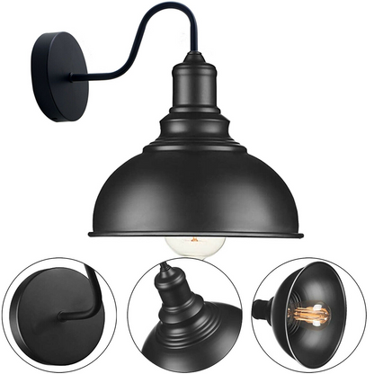 Living Room Black Metal Wall Light Fixture~1852