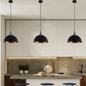 Industrial Black and Brass Pendant Light~1602