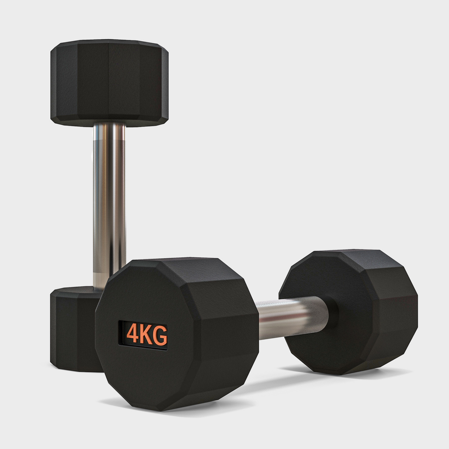 2 x 4kg Dumbbells Weights Set with 12-Sided Shape and Non-Slip Grip for Men Women Home Gym Workout by SPORTNOW