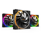 Be Quiet! (BL079) Light Wings 14cm PWM ARGB High Speed Case Fans (3 Pack), Rifle Bearing, 20 LEDs, Front & Rear Lighting, Up to 2200 RPM, ARGB Hub included