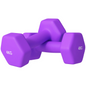 2 x 4kg Hexagonal Dumbbells Weights Set with Non-Slip Grip for Home Gym Workout in Purple by SPORTNOW