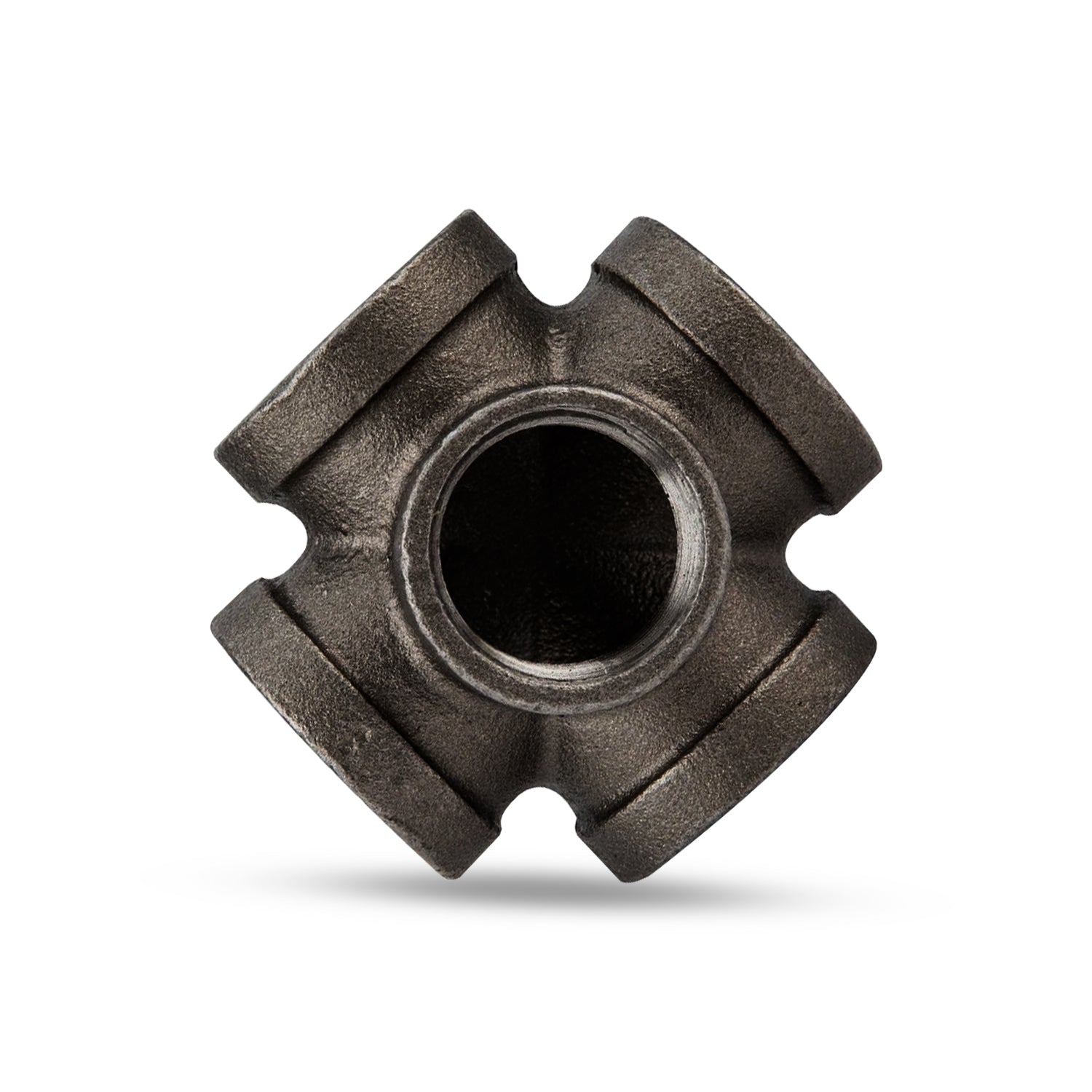 5 Way Pipe Fitting Malleable Iron Black Outlet Cross~1836