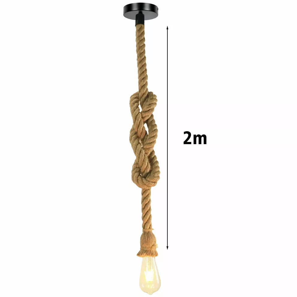 2m Rope Cage Vintage Ceiling Pendant Light ~3618