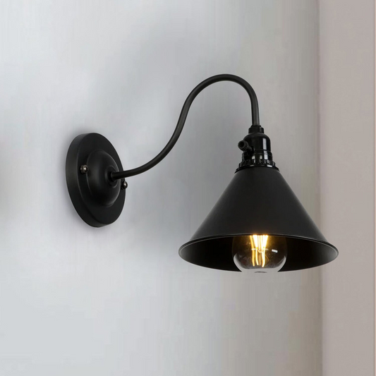 Black Cone Wall Light~2673