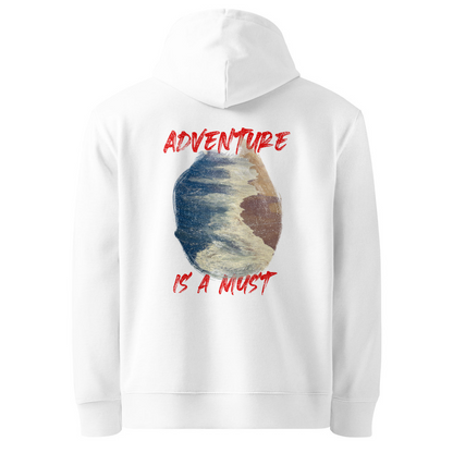 Adventure Is A Must Organic Cotton Hoodie - Coastal Wave Design