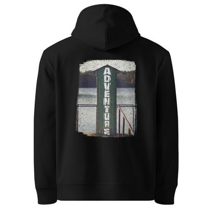 Adventure Lake Organic Cotton Hoodie - Vintage Lakeside Design