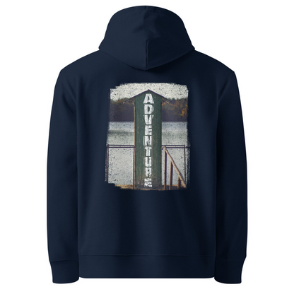 Adventure Lake Organic Cotton Hoodie - Vintage Lakeside Design