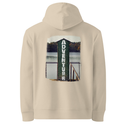 Adventure Lake Organic Cotton Hoodie - Vintage Lakeside Design