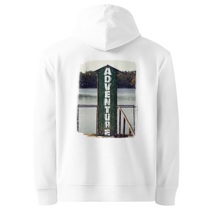 Adventure Lake Organic Cotton Hoodie - Vintage Lakeside Design