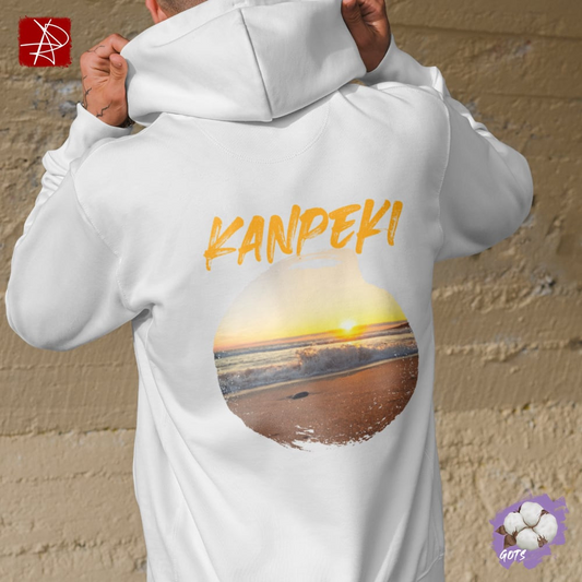 Kanpeki Organic Cotton Hoodie - Perfect Sunset Design