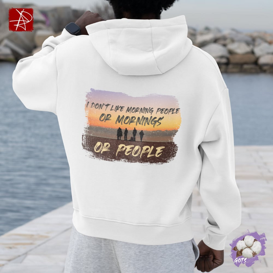 Morning People Organic Cotton Hoodie - Sunset Design