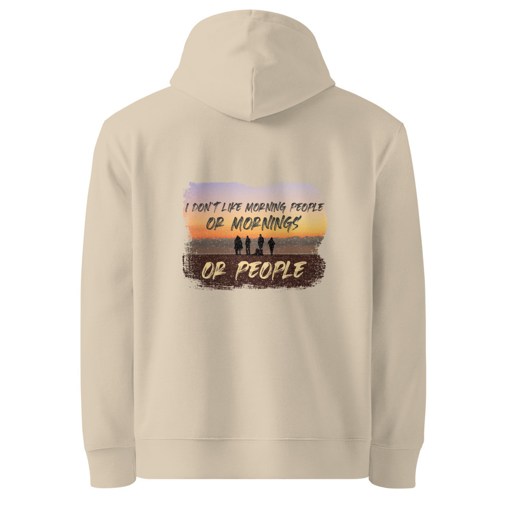 Morning People Organic Cotton Hoodie - Sunset Design