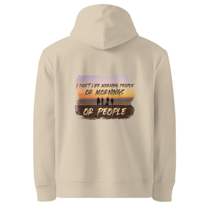 Morning People Organic Cotton Hoodie - Sunset Design