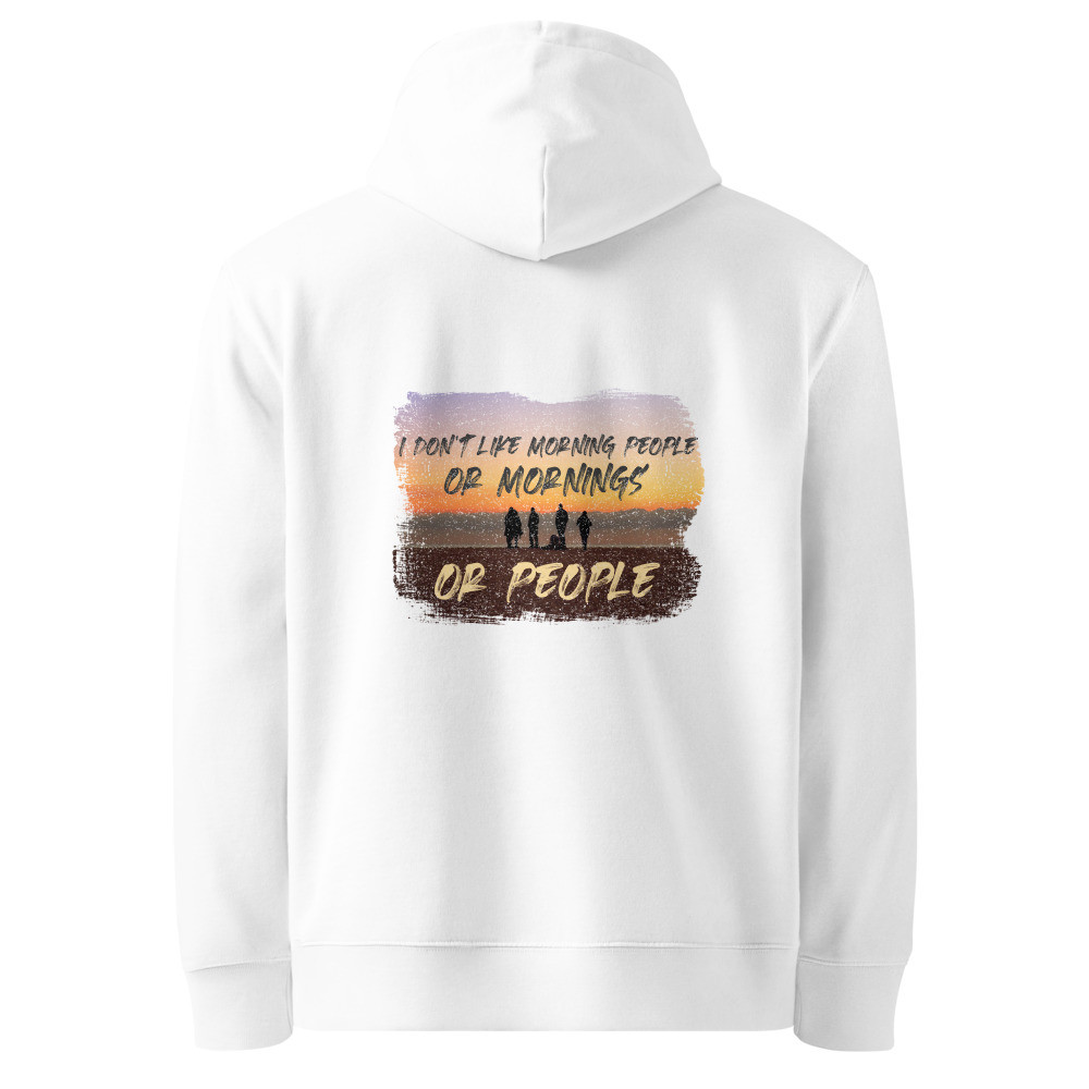 Morning People Organic Cotton Hoodie - Sunset Design