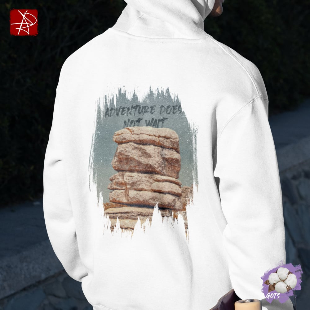 The Rock Organic Cotton Hoodie - Adventure Does Not Wait