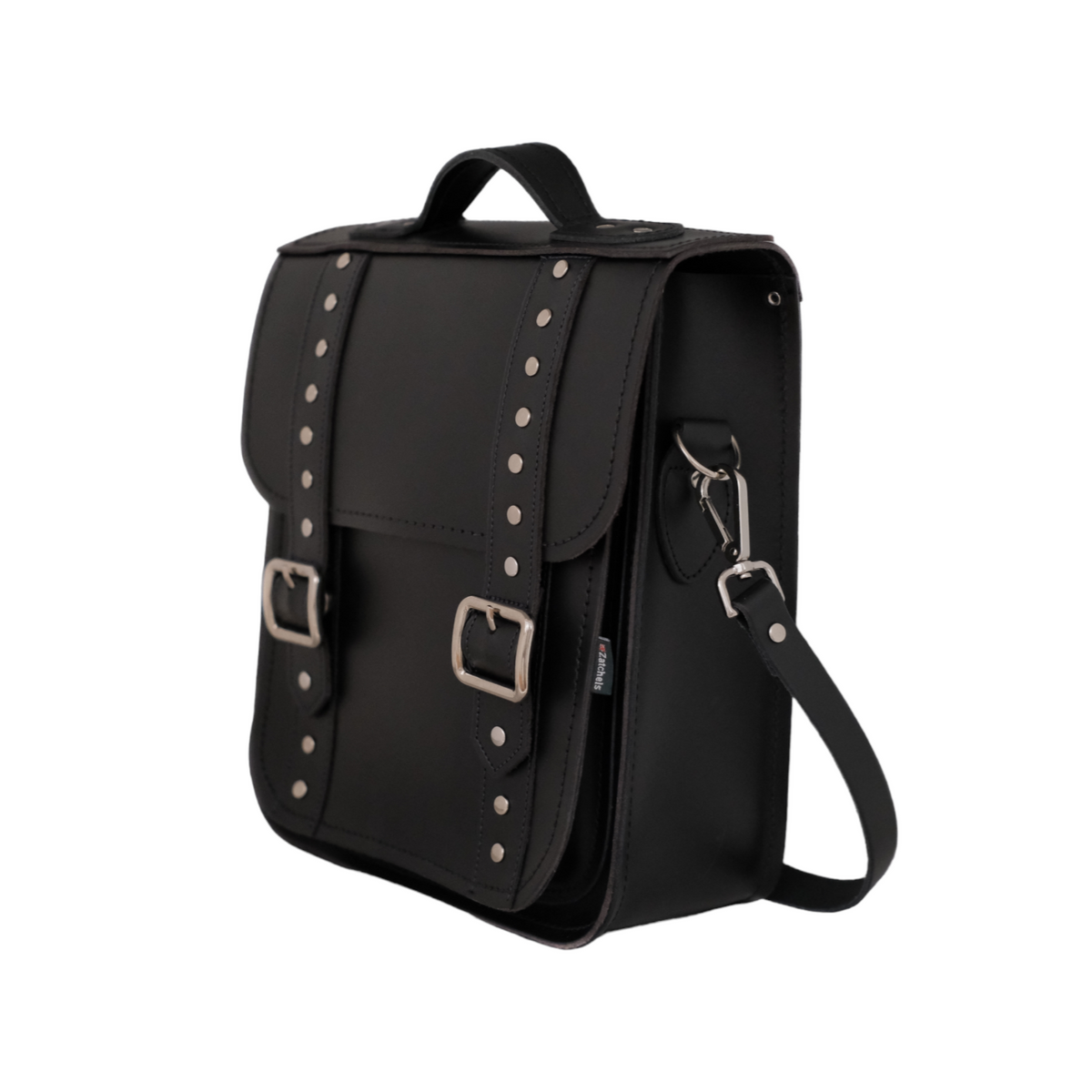 Handmade Leather Black Gothic Studded City Backpack