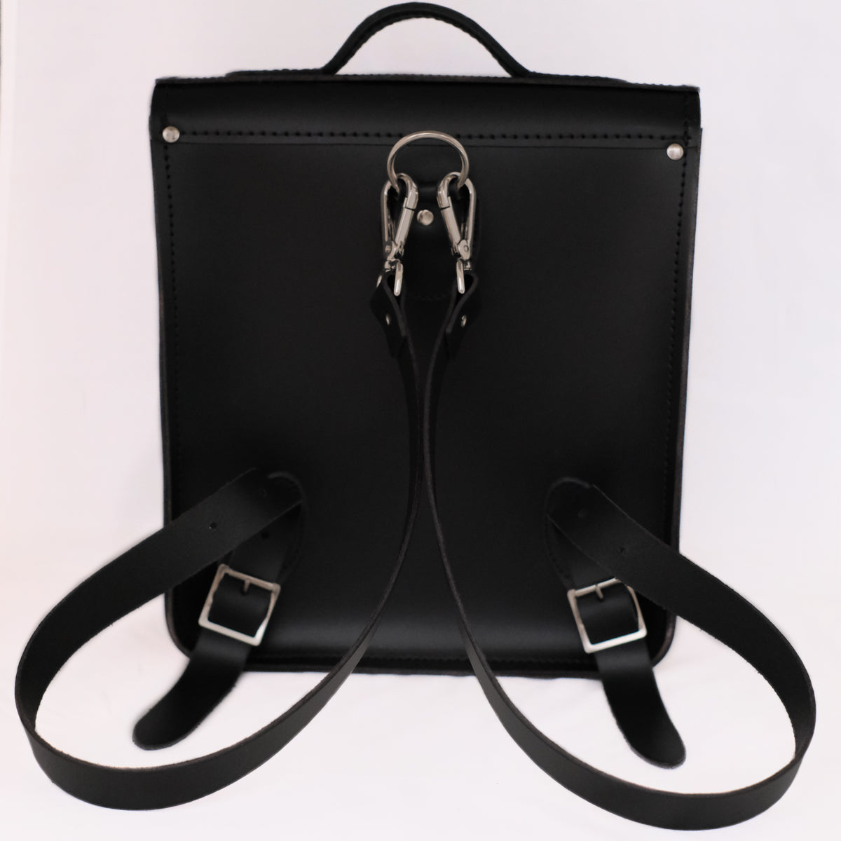 Handmade Leather Black Gothic Studded City Backpack