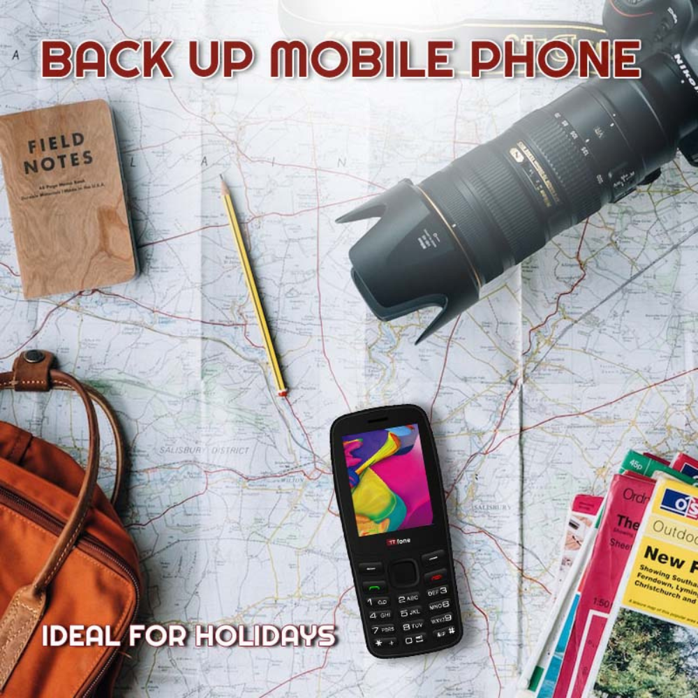 TTfone TT175 Mobile with USB Cable, Giffgaff SIM