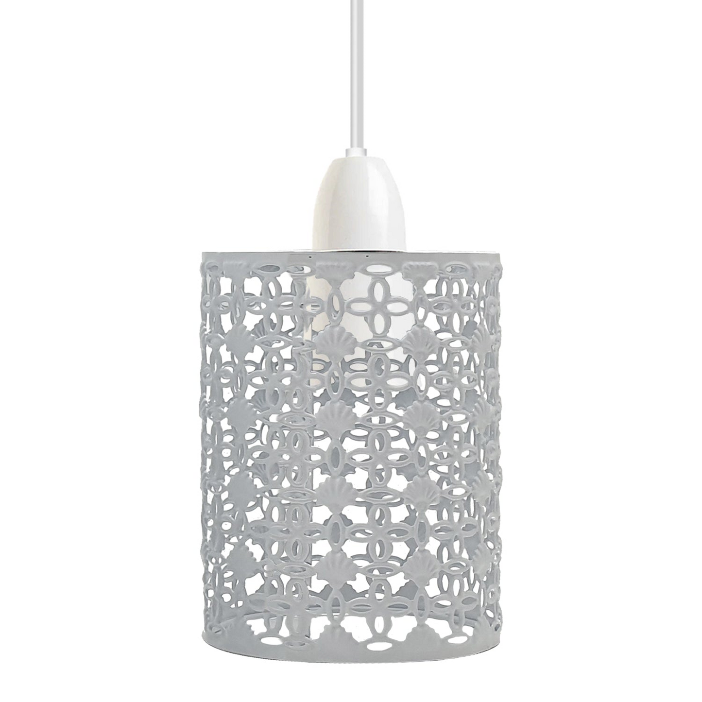 Easy Fit Pendant Light Pattern Cage Metal Drum Lampshade~2509