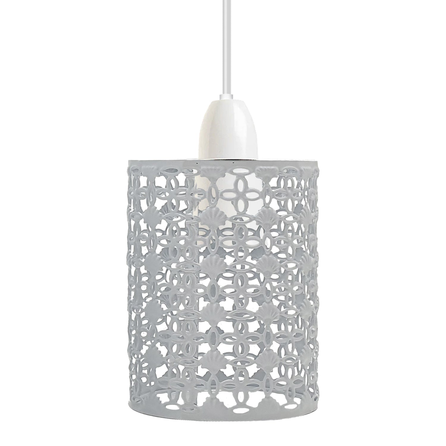 Easy Fit Pendant Light Pattern Cage Metal Drum Lampshade~2509