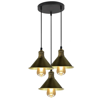 3 Head Pendant Light Chandeliers Industrial Metal Cage Wire Frame Loft Ceiling~1543