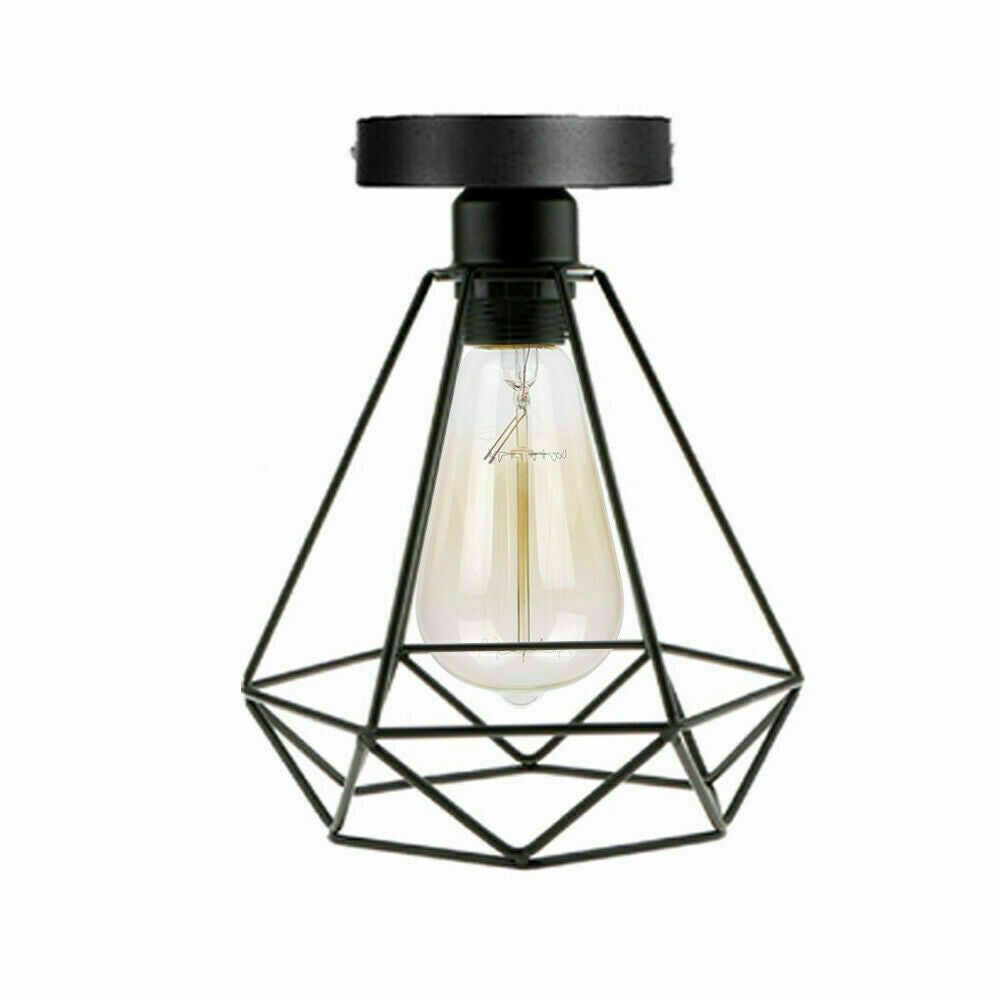 Vintage Edison Flush Mount Ceiling Pendant Light Lamp cage ~2149
