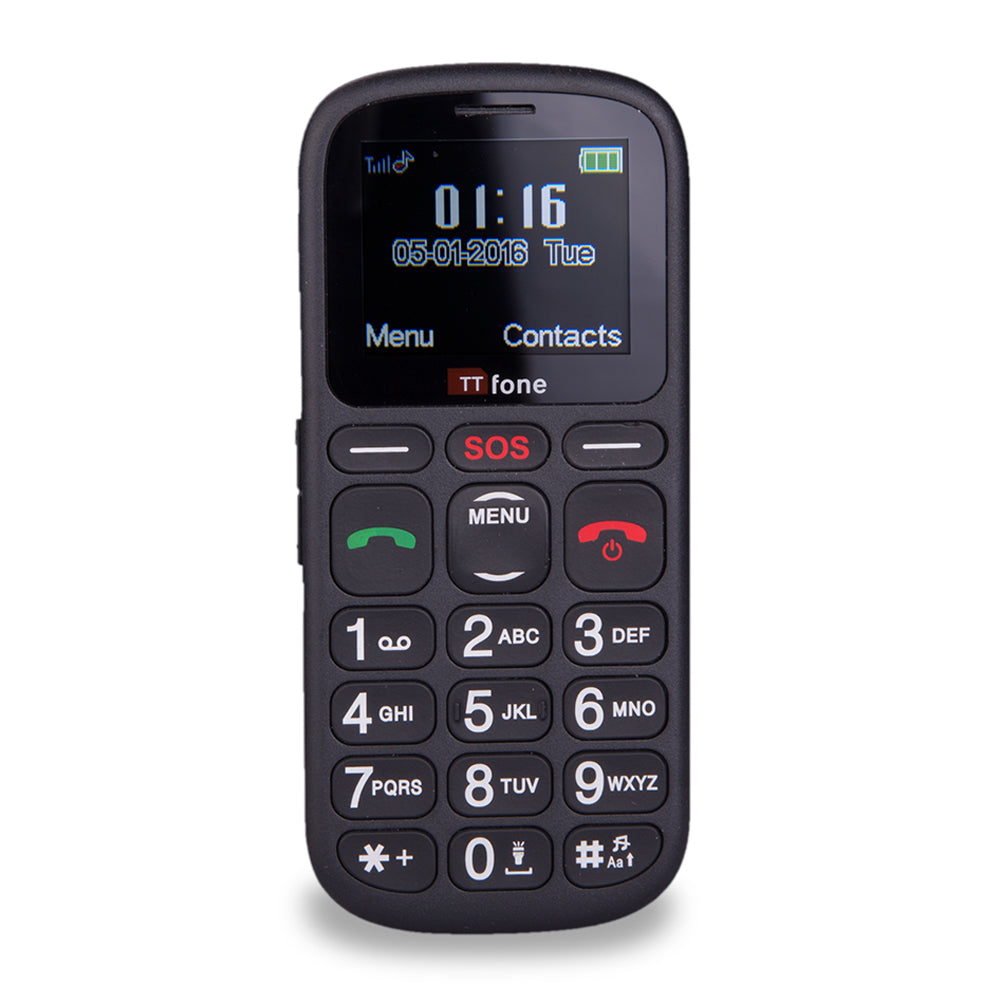 TTfone Comet TT100 Big Button Basic Senior Unlocked SOS Emergency Mobile Phone with Vodafone Pay as you Go