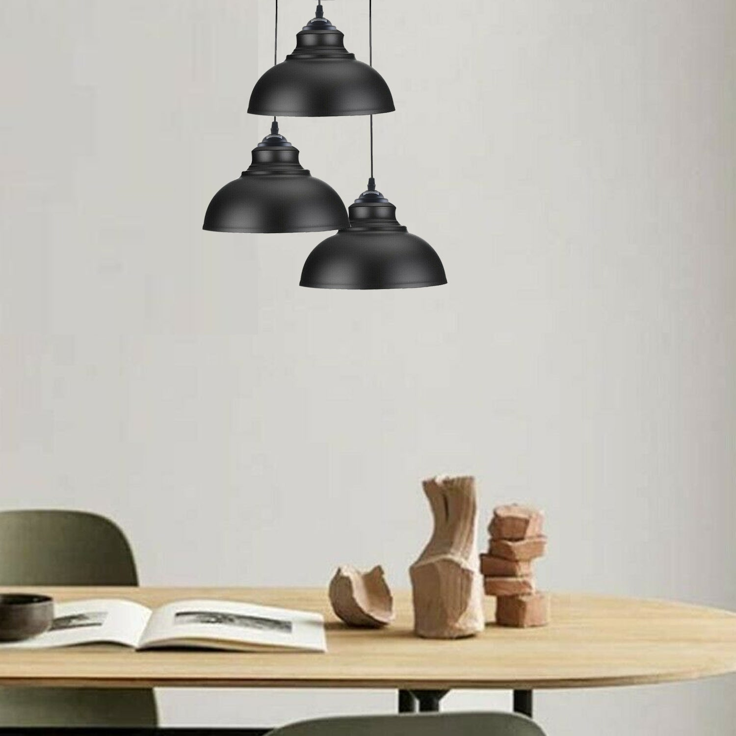 Modern Black Pendant Light Curvy Ceiling Hanging Lights~1510
