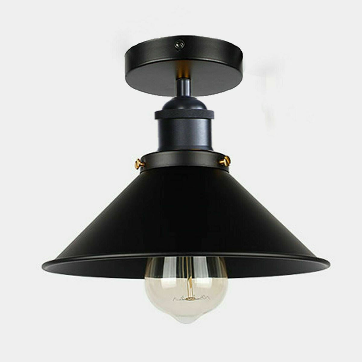 Vintage Industrial Ceiling Lights Retro Black Shade Pendant Sconce Lamp~2599