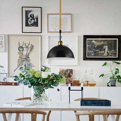 Dome Hemp Rope Pendant Ceiling Light~1656