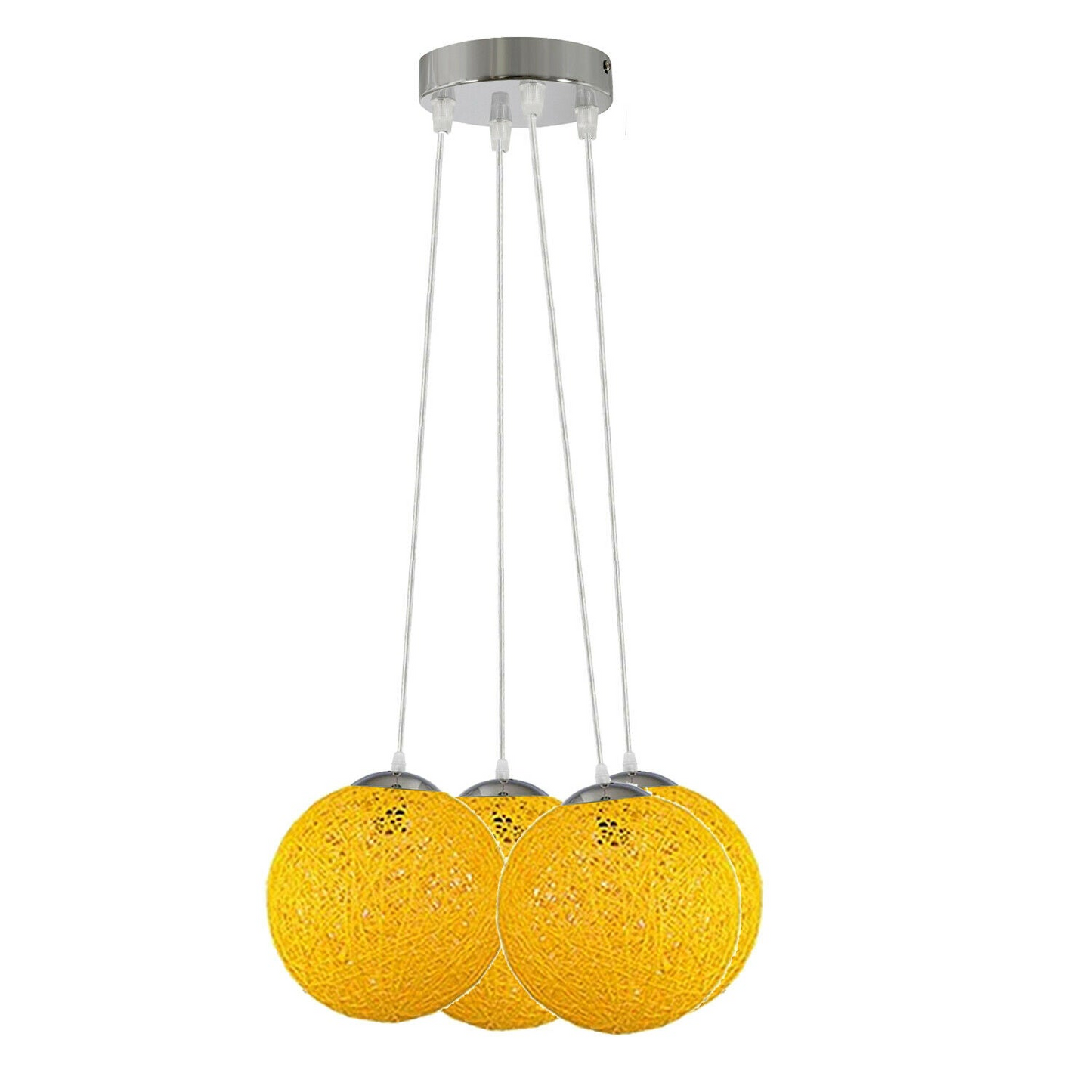 Wicker Woven Ball  Yellow Pendant Lampshade~1823