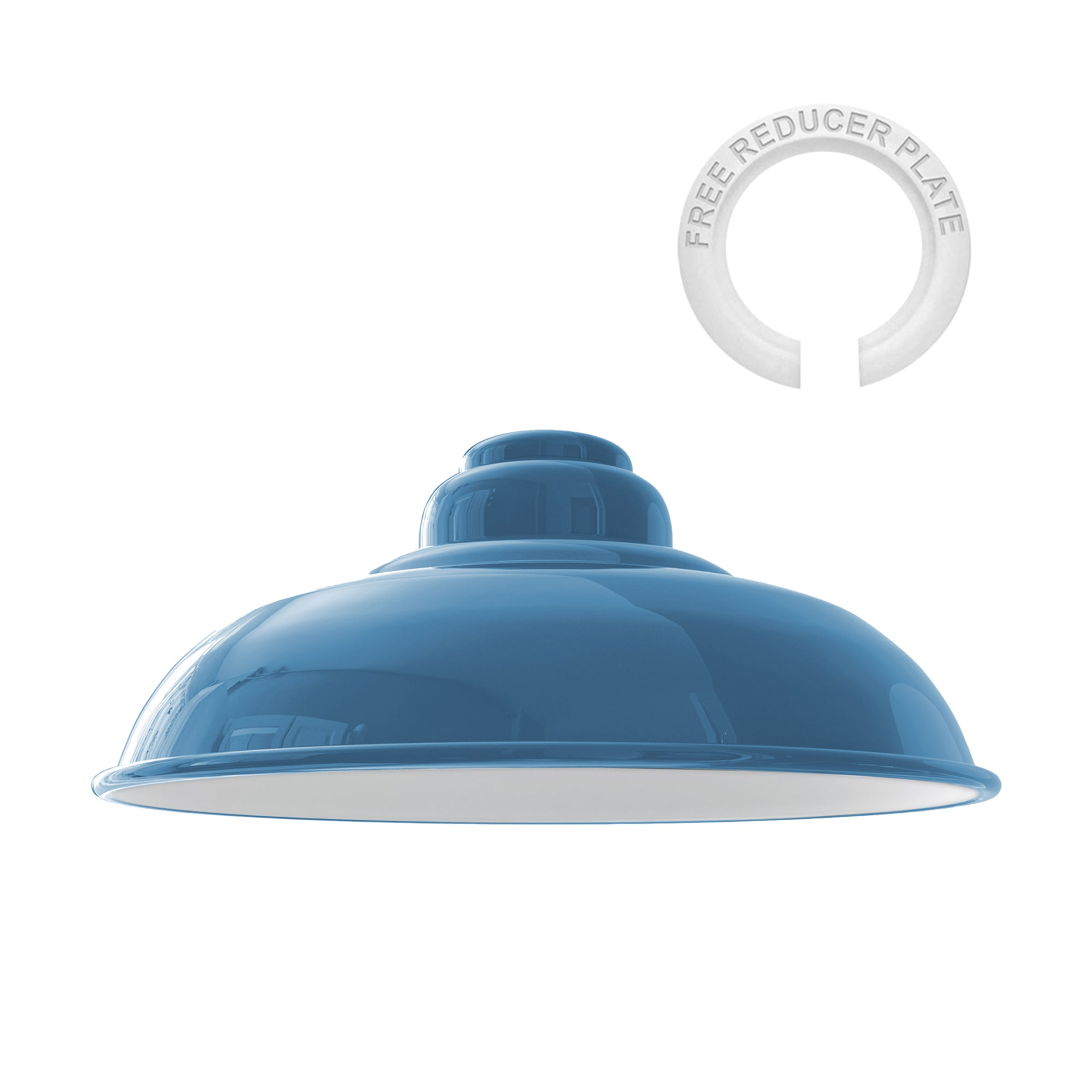 Light Blue Lamp Shade Gloss Modern Metal Light Shade~1087