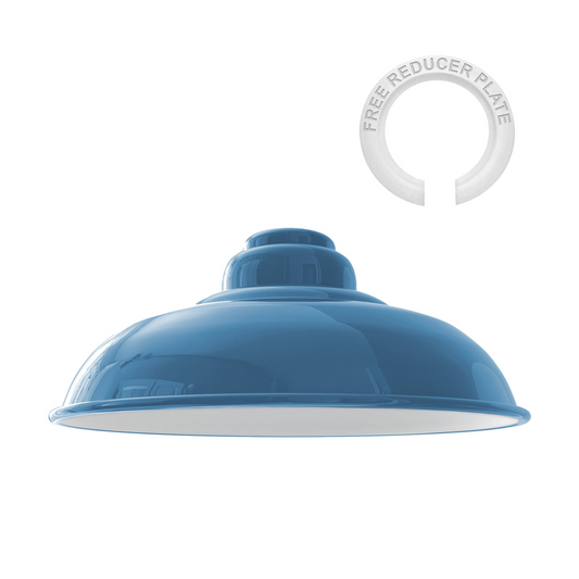 Light Blue Lamp Shade Gloss Modern Metal Light Shade~1087