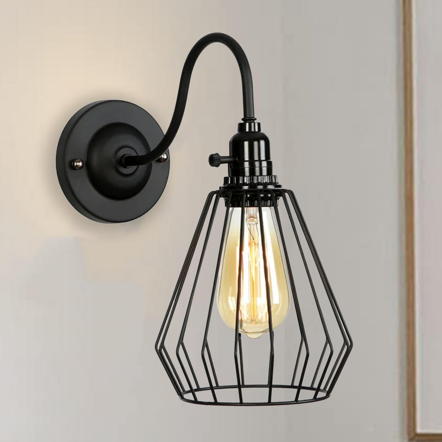 Black Cage wall lights ~2670